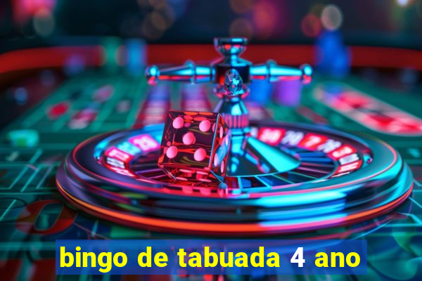 bingo de tabuada 4 ano